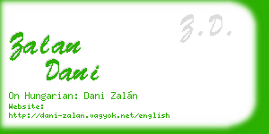 zalan dani business card